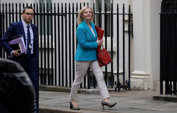 La ministra británica de Comercio Internacional, Liz Truss. (Tolga AKMEN / AFP)