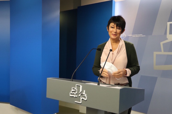 La portavoz parlamentaria de EH Bildu, Maddalen Iriarte, ha pedido responsabilidad a la ciudadanía. 