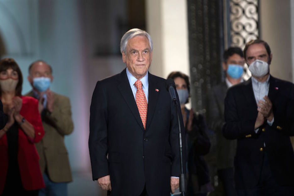«Ha triunfado la ciudadanía y la democracia», dijo el presidente chileno, el conservador Sebastián Piñera. (Claudio REYES/AFP)