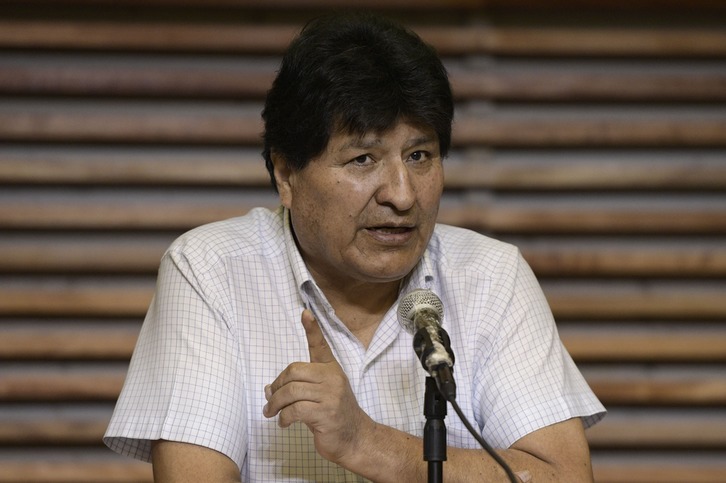 Evo Morales en una conferencia de prensa. (Juan MABROMATA/AFP)