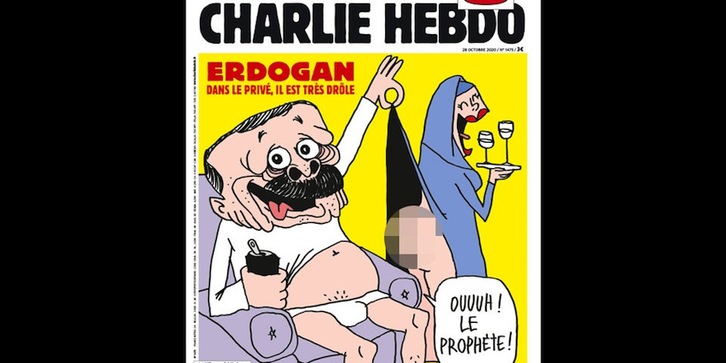 Imagen de la portada de la revista satírica francesa. (NAIZ)