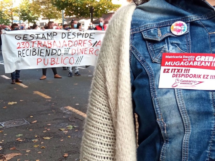 Trabajadores de Matricería Deusto y GTS en huelga. (LAB)