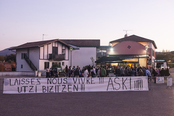 Manifestation à Larressore ce jeudi 29 octobre © Guillaume Fauveau