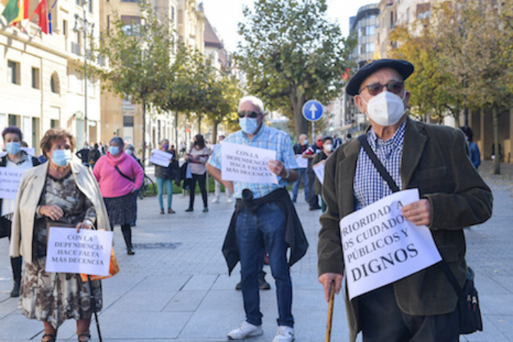 Imagen de la manifestación celebrada en Iruñea a convocatoria de Zainduz. (Idoia ZABALETA/FOKU)