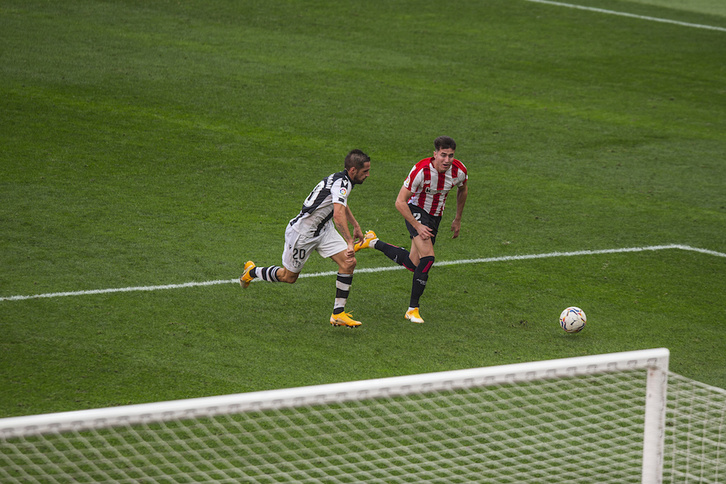 Morcillo Levanteren kontrako norgehiagokan. (Aritz LOIOLA / FOKU)