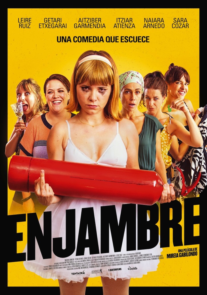 Cartel con el mismo sexteto femenino de la función teatral. (NAIZ)