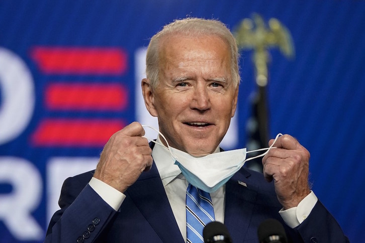 Joe Biden, en su comparecencia desde Wilmington, Delaware. (Drew ANGERER/AFP)