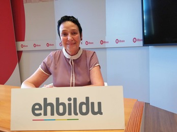 Jone Goirizelaia, portavoz de EH Bildu en Bilbo.