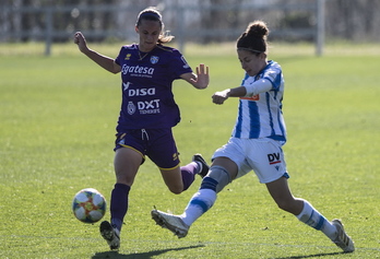 El Granadilla fue el último rival en visitar Zubieta la pasada temporada. En la imagen, un momento de aquel encuentro.. (Jon URBE/FOKU)