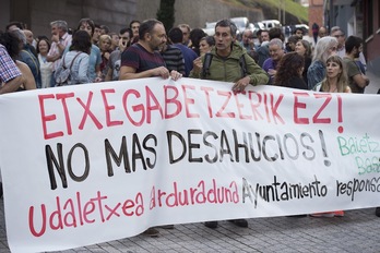 Imagen de archivo de una concentración de Stop Desahucios. (Monika DEL VALLE/FOKU)