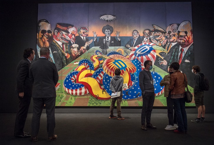 ‘Lemoiz gelditu’ horma-irudia Arte Eder museoan. (Marisol RAMIREZ/FOKU).