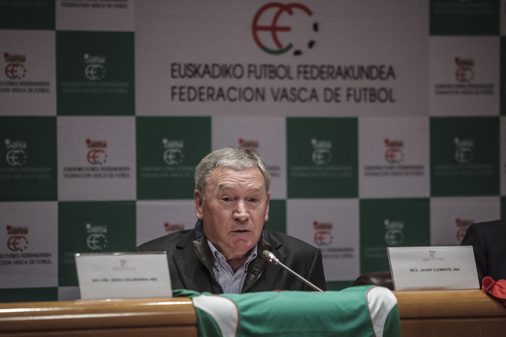 Javier Clemente es el seleccionador vasco desde 2019. (Aritz LOIOLA / FOKU)