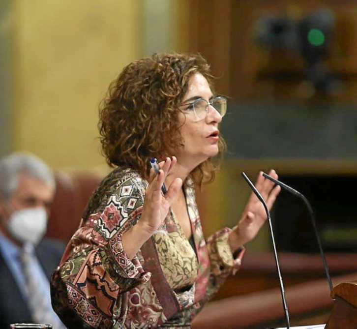 La ministra de Hacienda, María Jesús Montero. (CONGRESO)
