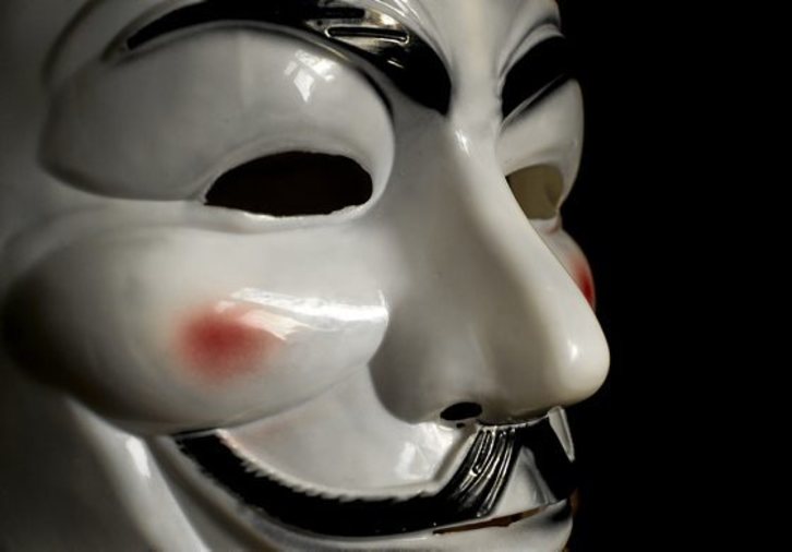 Imagen de la icónica imagen de Guy Fawkes. (GETTY IMAGES)