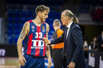 Dusko Ivanovic cuenta con toda la plantilla, incluido Polonara. (Jaizki FONTANEDA/FOKU)