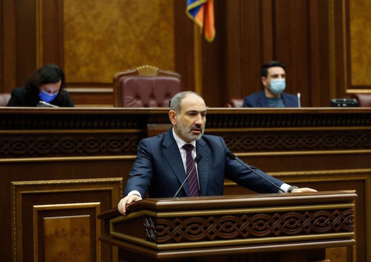 Nikol Pashinian, primer ministro de Armenia. (Tigran MEHRABYAN/AFP)