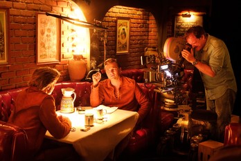 Tarantino filmando una secuencia de 'Érase una vez en... Hollywood' (2019). (SONY PICTURES)
