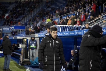 Manu garcía, en un partido de la pasada temporada (Endika PORTILLO / FOKU)