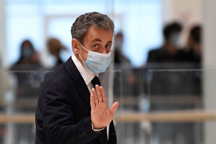 Nicolas Sarkozy, en el juzgado. (Bertrand GUAY/AFP)