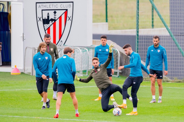 Ezkieta Lezaman entrenamendu batean. (@AthleticClub)