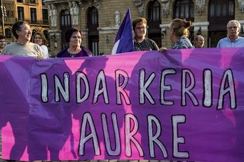 Hilketa matxista bat salatzeko elkarretaratzea Bilbon, 2018an. (Marisol RAMIREZ/FOKU)