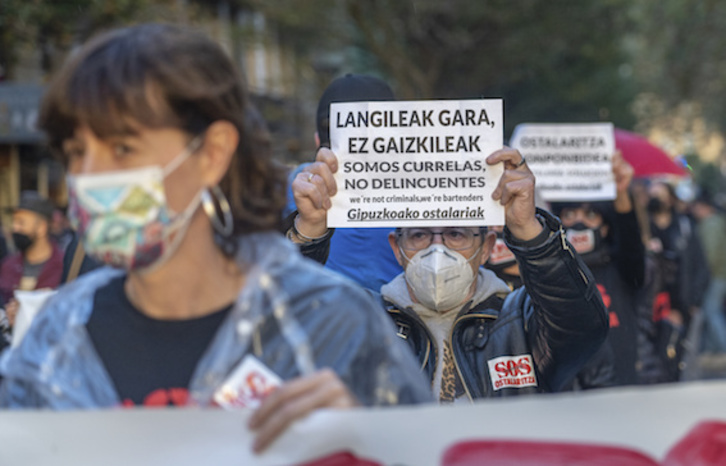 Manifestación celebrada el pasado 7 de noviembre en Donostia. (Andoni CANELLADA/FOKU)