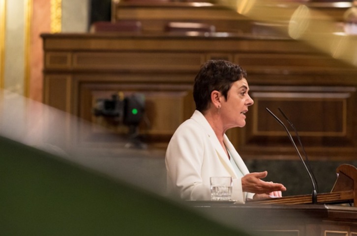 Mertxe Aizpurua, EH Bilduko bozeramailea, espainiar kongresuan. (EH Bildu)