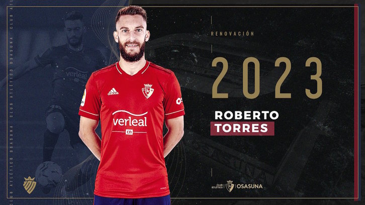 Roberto Torres seguirá siendo rojillo dos temporadas más. (CA OSASUNA)