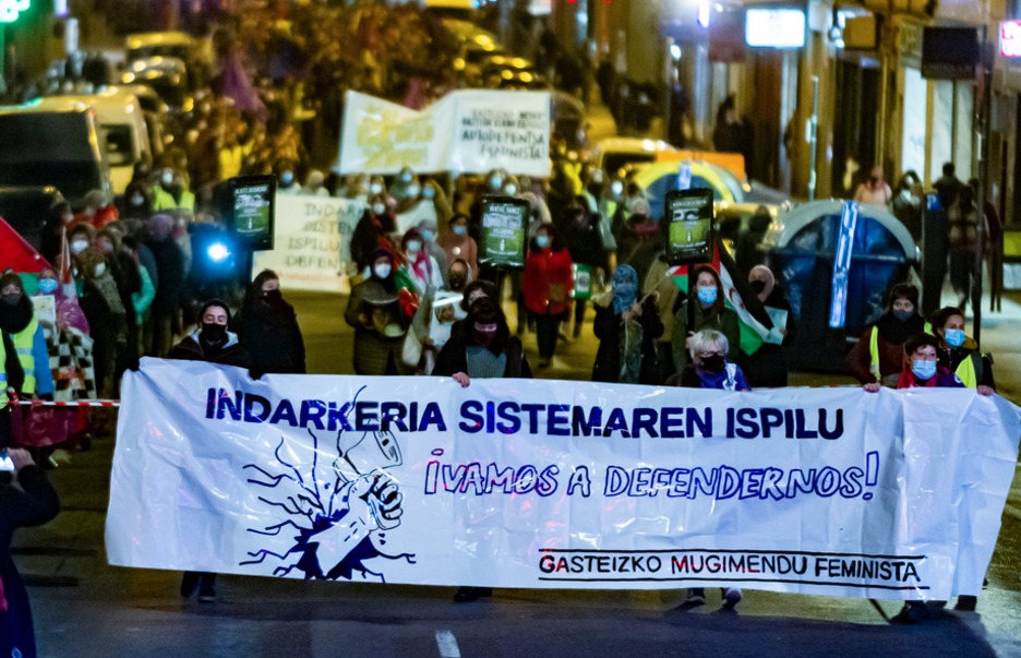 Gasteiz manifestazioa Indarkeria Matxistaren Kontrako Nazioarteko Eguna dela eta. (Jaizki FONTANEDA/FOKU).