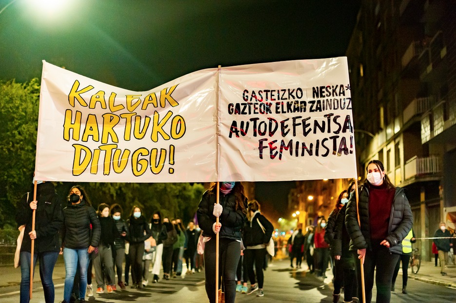 Gasteiz manifestazioa Indarkeria Matxistaren Kontrako Nazioarteko Eguna dela eta. (Jaizki FONTANEDA/FOKU).