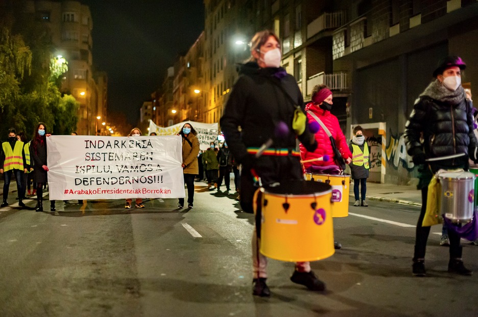 Gasteiz manifestazioa Indarkeria Matxistaren Kontrako Nazioarteko Eguna dela eta. (Jaizki FONTANEDA/FOKU).