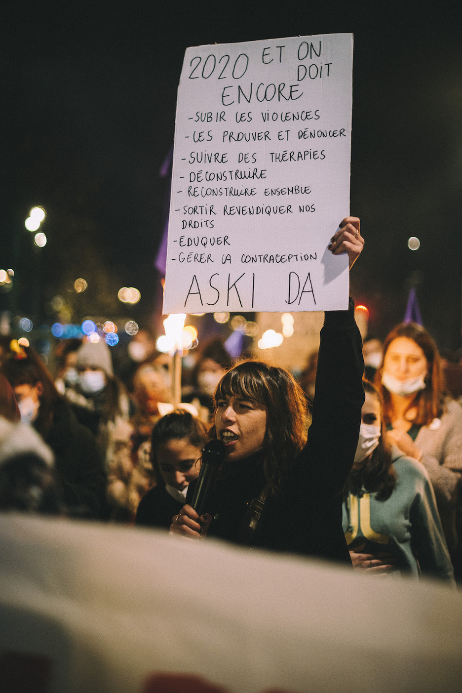 Les collectifs féministes du Pays Basque sont inquiètes du sort réservé aux femmes en 2020. © Guillaume FAUVEAU.