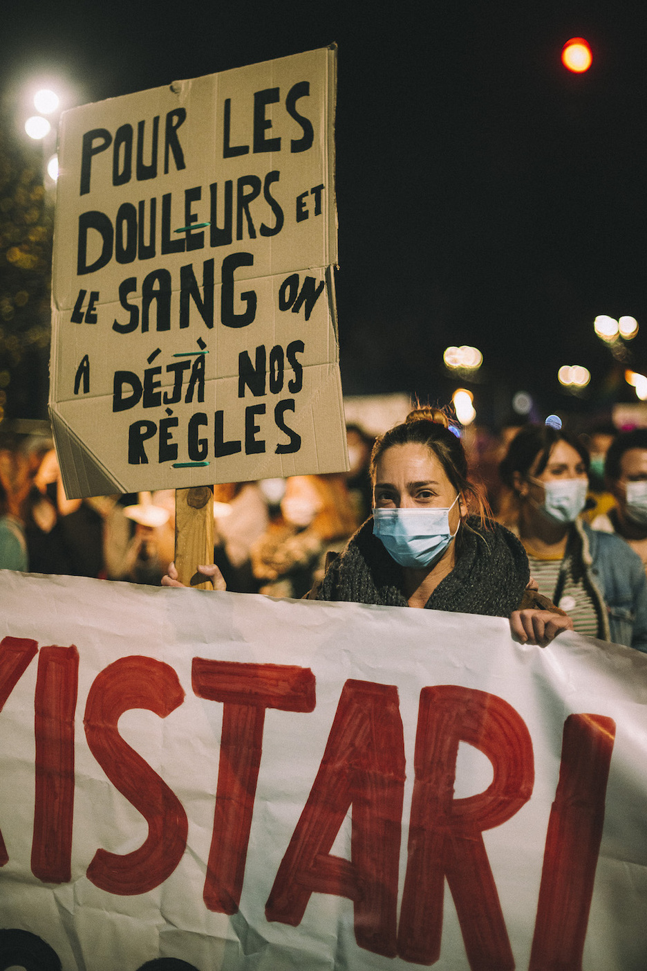 Un slogan reflet des violences à l’encontre des femmes. © Guillaume FAUVEAU.
