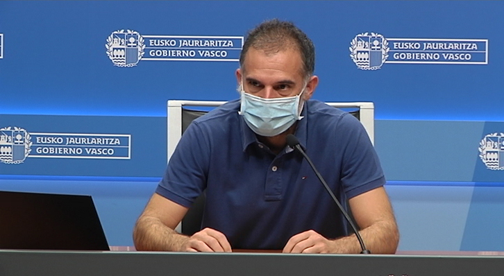 Ignacio Garitano durante la comparecencia de este jueves. (Irekia)