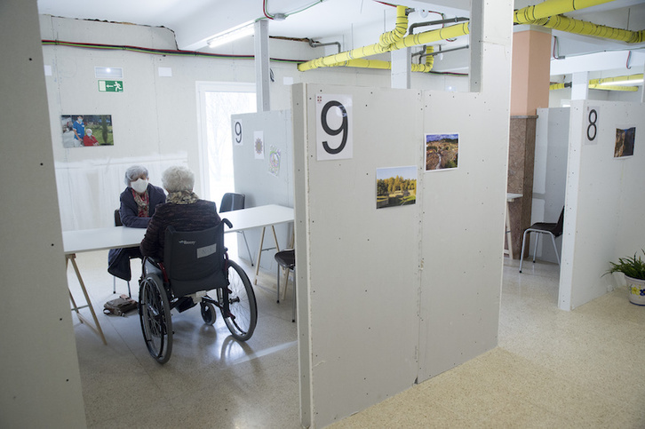 Boxes habilitados para visitas en la Misericordia de Iruñea. (Iñigo URIZ | FOKU)