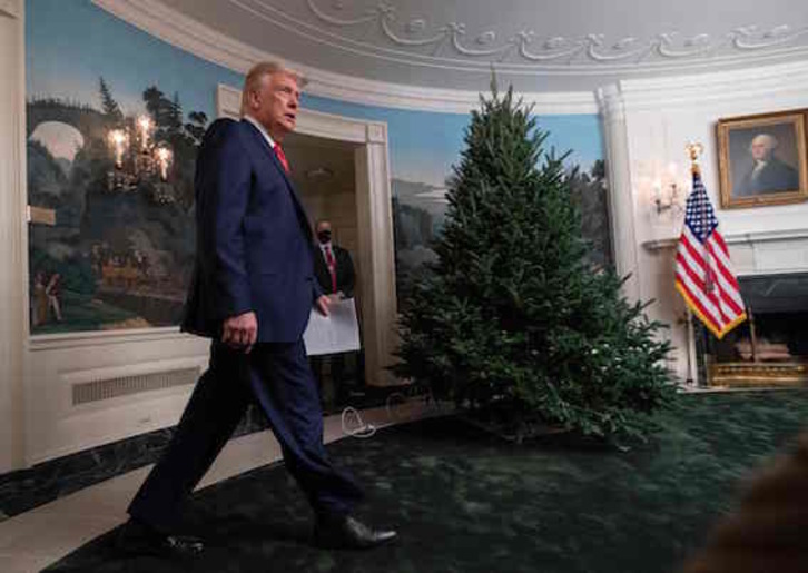 El presidente saliente de EEUU, Donald Trump. (Andrew CABALLERO/AFP)
