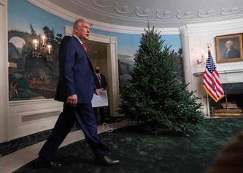 El presidente saliente de EEUU, Donald Trump. (Andrew CABALLERO/AFP)