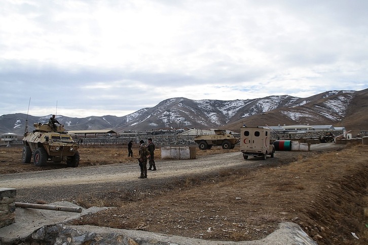 El cuartel atacado en la capital de Ghazni, sur de Afganistán. (STR/AFP) 