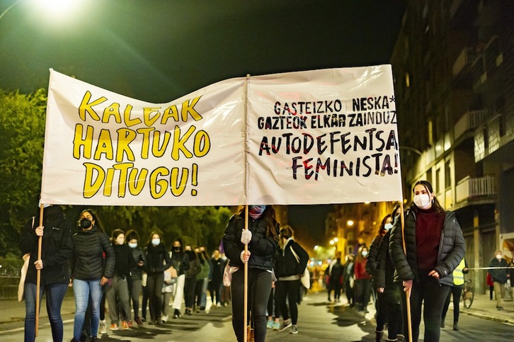 Movilización del movimiento feminista de Gasteiz el pasado 25 de noviembre, Dia Internacional contra la Violencia Machista. (Jaizki FONTANEDA/FOKU)