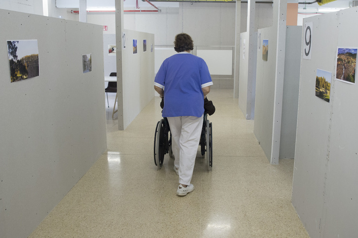 Residencia de Iruñea con medidas anti-covid. (Iñigo URIZ | FOKU)