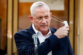 El líder de Azul y Blanco y ministro de Defensa israelí, Benny Gantz. (Jack GUEZ/AFP)