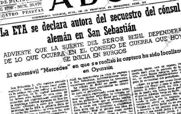 Beihl kontsularen bahiketaren inguruko garaiko azal bat.