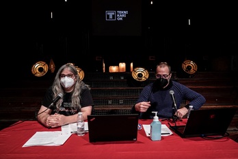 Teknikariok sindikatuak agerraldia eman du Durangon egoeraren berri emateko. (Marisol RAMIREZ I FOKU)