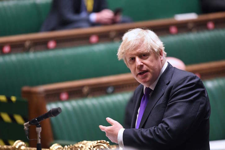 El Parlamento británico está investigando la financiación de unas vacaciones en el Caribe de Boris Johnson. (Jessica TAYLOR/AFP)