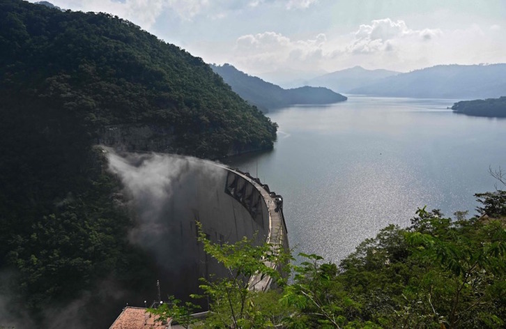 Embalse de El Cajón, en Honduras. (Orlando SIERRA/AFP)