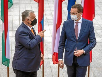 El primer ministro polaco y su homólogo húngaro.