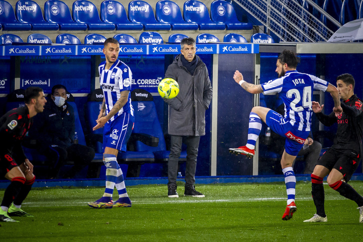 Imanol, en el derbi del domingo contra el Alavés. (Jaizki FONTANEDA/FOKU)