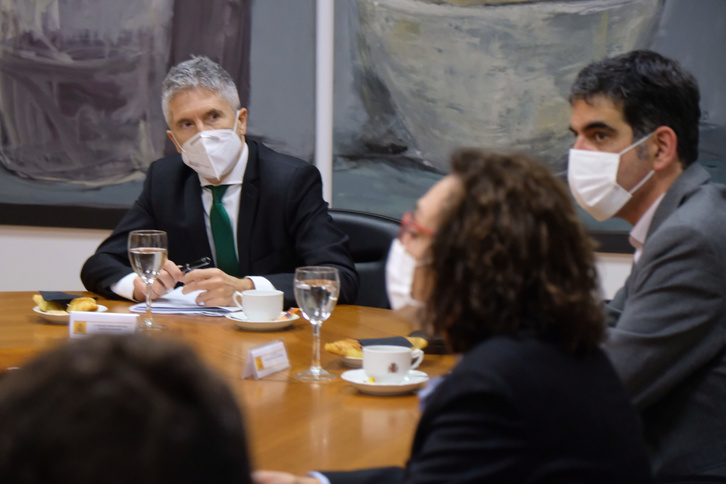Marlaska ha presentado en Donostia el proyecto de la nueva cárcel de Zubieta. (Jon URBE / FOKU)