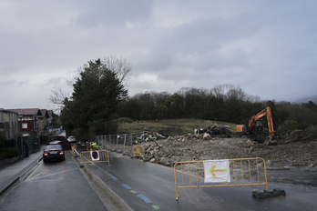 El caserío Txanpuene ha sido derribado hasta sus cimientos. (Gorka RUBIO/FOKU)
