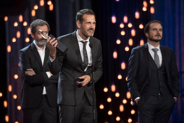 Aitor Arregi, Jon Garaño y Jose Mari Goenaga filmarán su primer proyecto en inglés. (Juan Carlos RUIZ/FOKU)